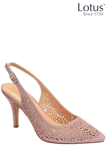 Lotus Pink Slingback Court Shoes (N23194) | £65