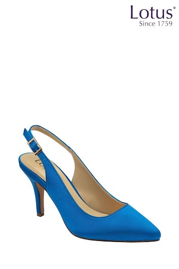 Lotus Blue Slingback Court Shoes (N23273) | £60