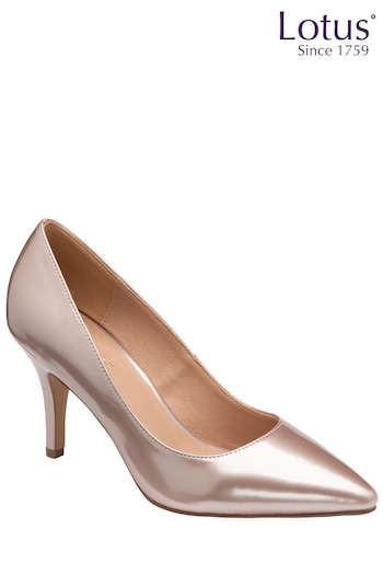 Lotus Pink Patent Court Shoes (N23275) | £65