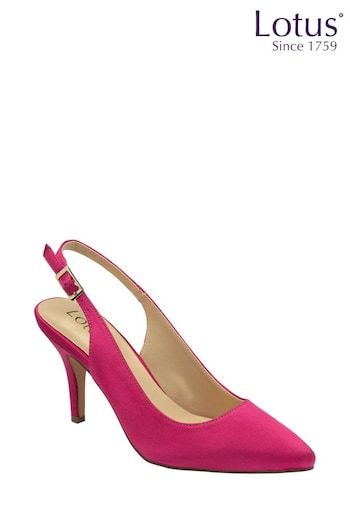 Lotus Pink Slingback Court Shoes (N23276) | £60