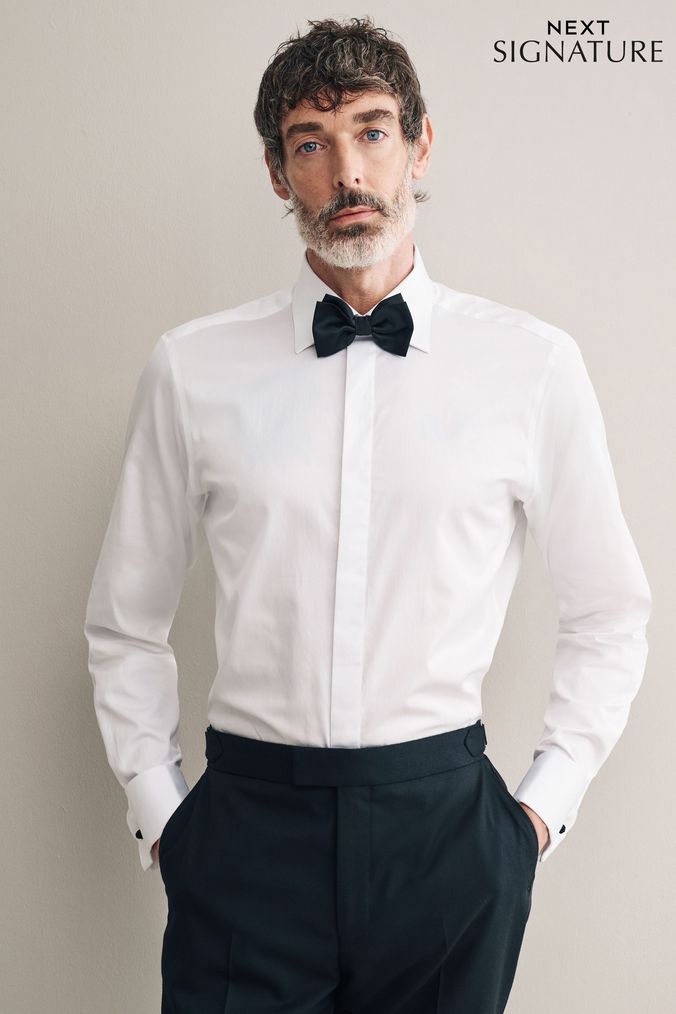 Buy Men s White Dress Shirt Shirts Online Next UK