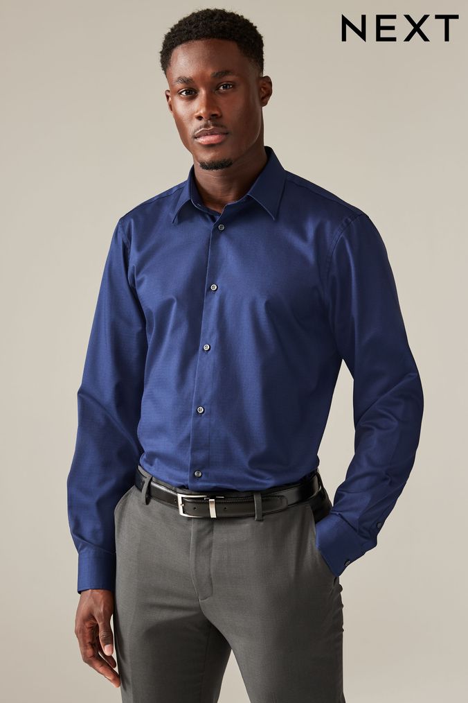 Men s Blue Shirts Dark Blue Navy Shirts Next UK