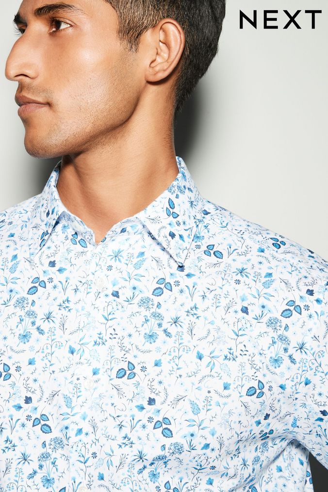 100 Cotton Slim Fit Shirts for Men Next Official Site