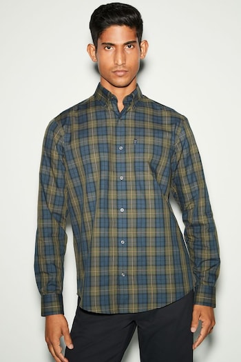 Black Watch Check Easy Iron Button Down Oxford Shirt (N23364) | £25