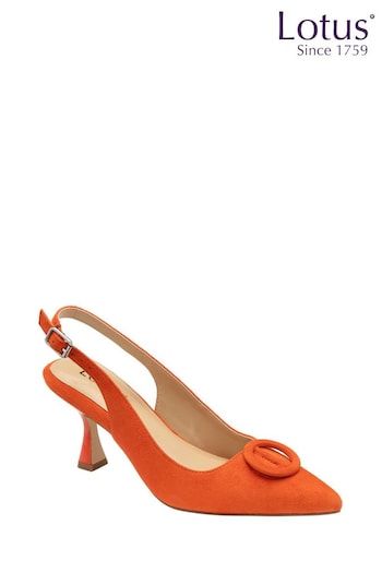 Lotus Orange Pointed-Toe Court Shoes (N23370) | £75