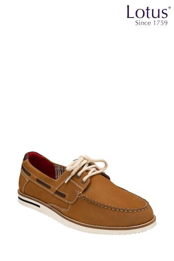 Lotus Brown Leather Boat Shoes (N23379) | £60
