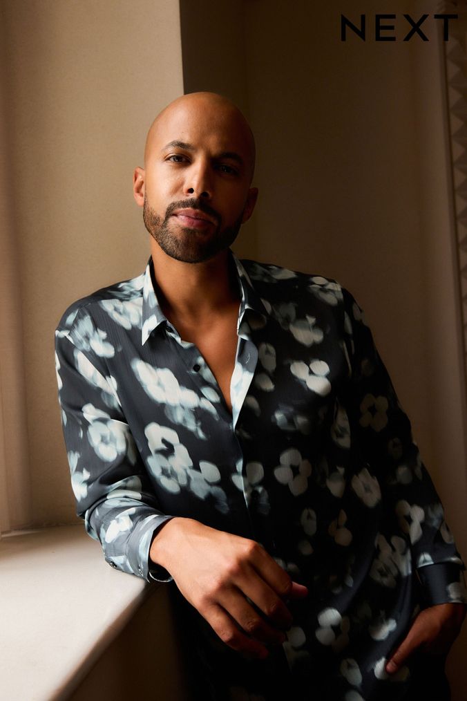 Buy Men s Print Partywear Shirts Online Next UK