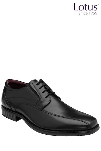 Lotus Black Leather Derby Shoes (N23415) | £55