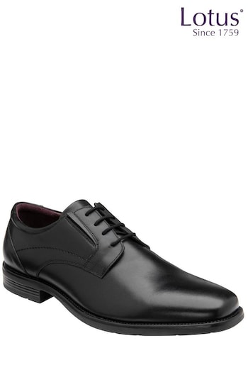 Lotus Black Leather Derby Shoes (N23417) | £55