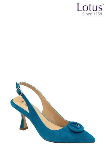 Lotus Blue Pointed-Toe Court Shoes (N23421) | £75