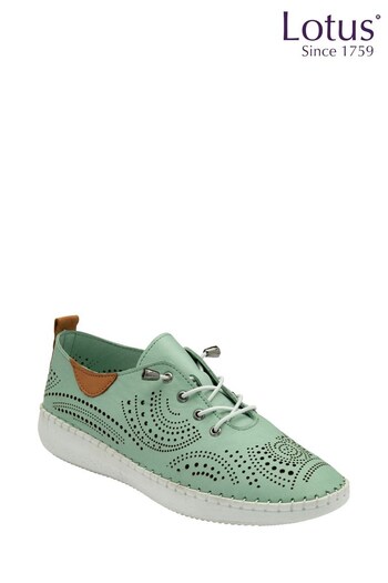 Lotus Green Leather Casual Shoes (N23429) | £65