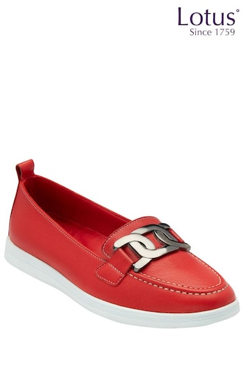 Lotus Red Slip-On Casual Shoes (N23430) | £65