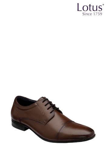 Lotus Brown Leather Oxford Shoes (N23458) | £55