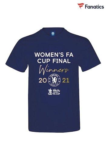 Fanatics Womens Blue Chelsea FA Cup Winners T-Shirt (N23510) | £20