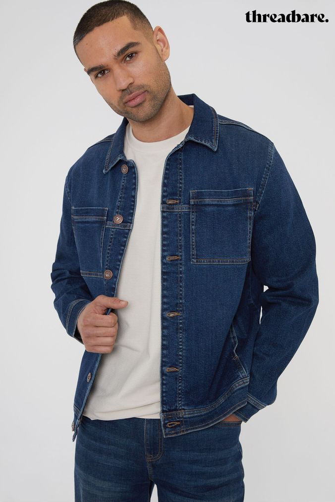 Mens Blue Denim Jackets Light Blue Navy Denim Jackets Next UK