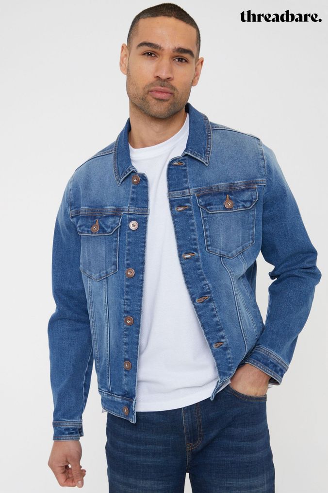 Royal blue hotsell denim jacket mens