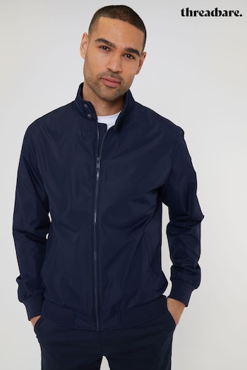 Threadbare Blue Showerproof Harrington Style Jacket (N23551) | £40
