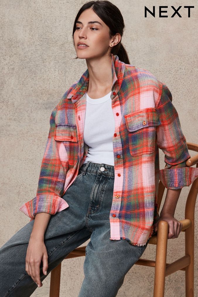 Buy Women s Shirts Check Tartan Shirts Online Next UK