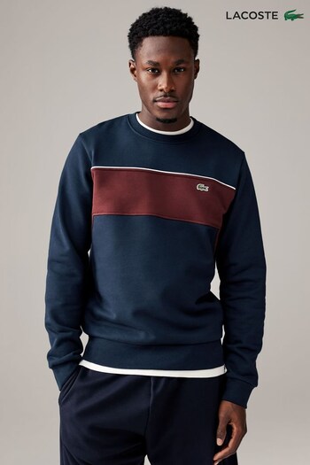 Lacoste Blue Colour Block Sweatshirt (N23624) | £115