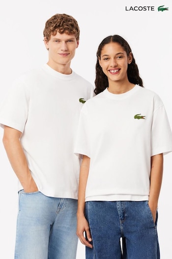 Lacoste Green Relaxed Fit Croc Effect T-Shirt (N23672) | £65