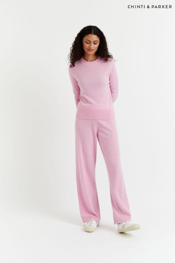 Chinti & Parker Pink Cropped Sporty Jumper (N23792) | £95