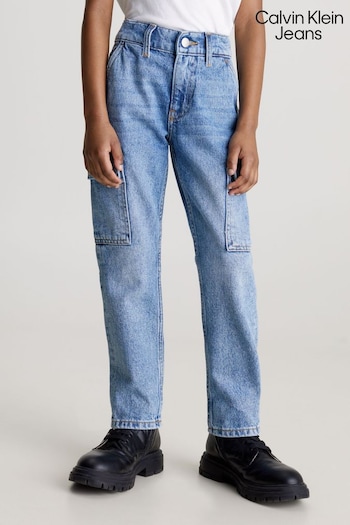 Calvin half-zip Klein Jeans Blue Cargo Denim Jeans (N23953) | £75