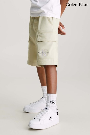 Calvin Klein Green Logo Cargo Shorts (N23959) | £70
