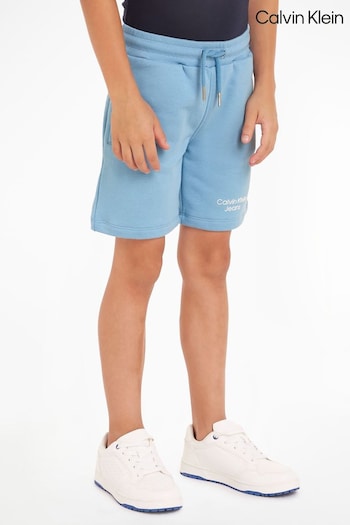 Calvin Handtasche Klein Blue Logo Jogger Shorts (N23961) | £50