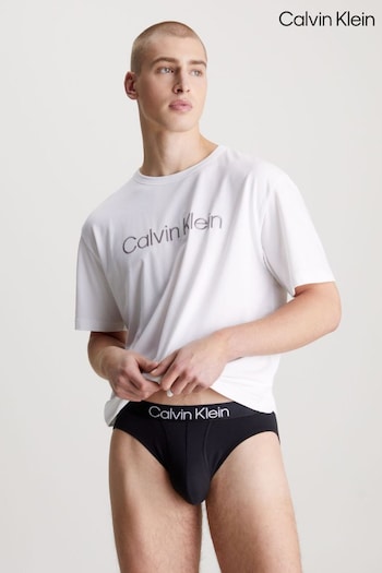 Calvin Klein Slogan Crew Neck White T-Shirt (N23973) | £38