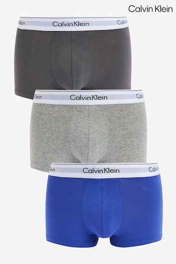 Calvin Flap Klein Plain Trunks 3 Pack (N23978) | £44