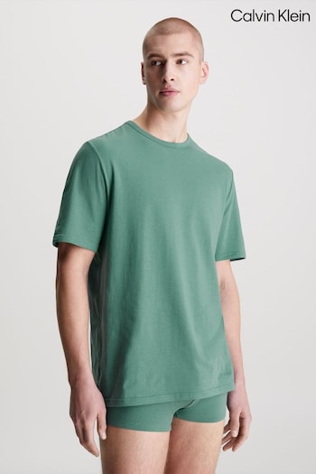Calvin Klein Green Plain Crew Neck T-Shirt (N23979) | £32