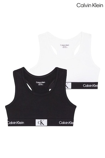 Calvin Flap Klein Black Bralette 2 Pack (N24013) | £29