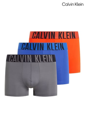 Calvin Klein Grey Plain Trunks 3 Pack (N24014) | £45