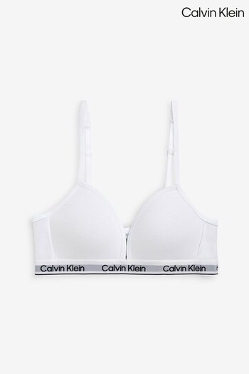 Calvin Klein Single Triangle White Bralette (N24023) | £25