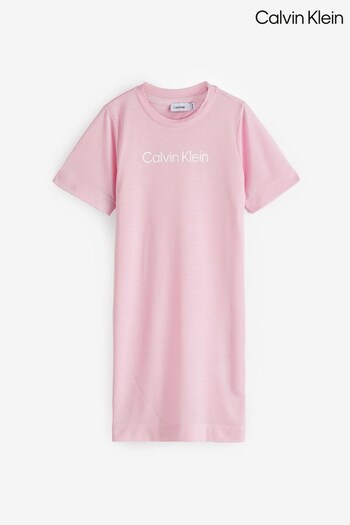 Calvin lorah Klein Pink Slogan Nightdress (N24039) | £45