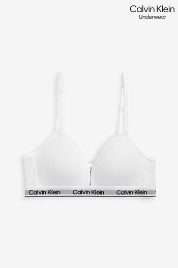 Calvin Klein Single Triangle White Bralette (N24061) | £25