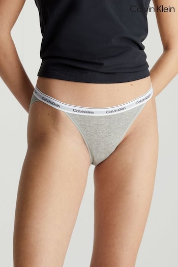 Calvin Klein Grey Logo String Bikini Knickers (N24083) | £14