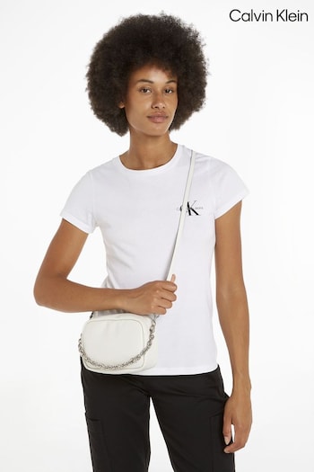 Calvin Klein Micro Chain White Cross-Body Bag (N24100) | £75