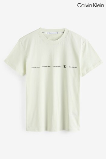 Calvin Klein Natural Logo Repeat T-Shirt (N24112) | £45