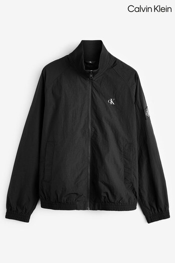Calvin Klein Unpadded Logo Black Jacket (N24143) | £130