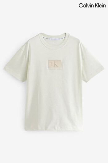 Calvin Klein Green Embroidery Patch T-Shirt (N24153) | £55