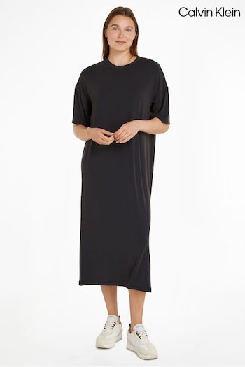 Calvin hoodies Klein Black T-Shirt Dress (N24171) | £90