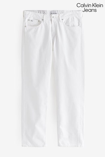 Calvin Klein White 90’s Straight Leg Denim Jeans (N24175) | £120