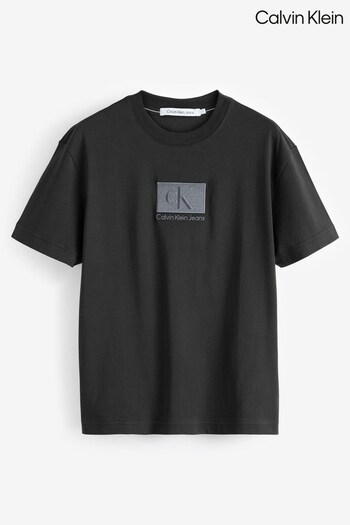 Calvin Klein Embroidery Patch Black T-Shirt (N24183) | £55