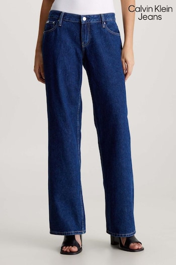 Calvin Sleek Klein Blue Low Rise Baggy Jeans (N24195) | £90