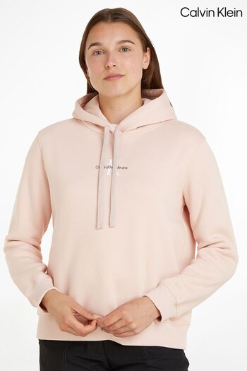 Calvin Klein Pink Logo Hoodie (N24197) | £90