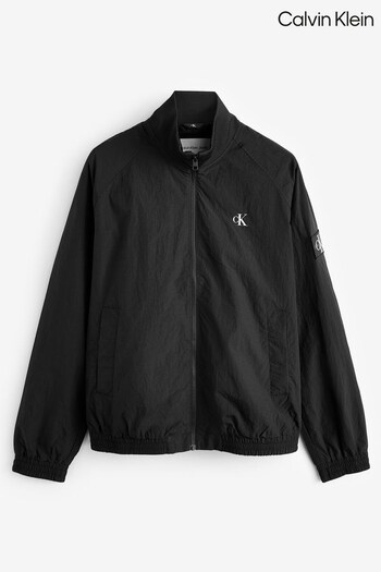 Calvin Klein Unpadded Logo Black Jacket (N24208) | £130