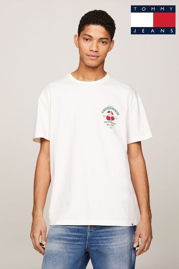 Tommy coton Jeans Novelty Graphic T-Shirt (N24276) | £35