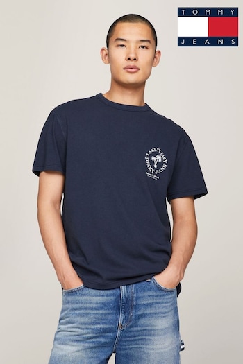 Tommy Jeans Blue Novelty Graphic T-Shirt (N24280) | £40