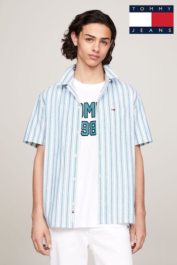 Tommy Jeans Stripe Linen Shirt (N24294) | £60